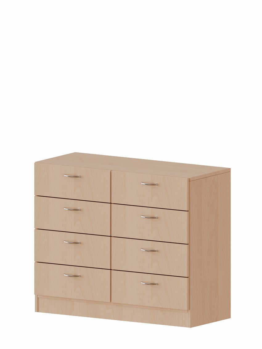 Schrank 2 OH mit schmalen Schubladen, 3 Breiten, 4 Dekore